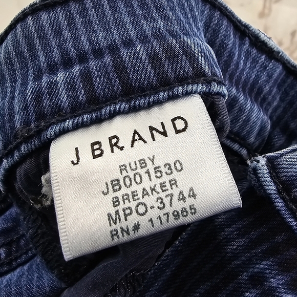 J Brand Jeans Womens 30 Skinny Striped Dark Wash Mid Rise Ruby Breaker - Picture 10 of 13